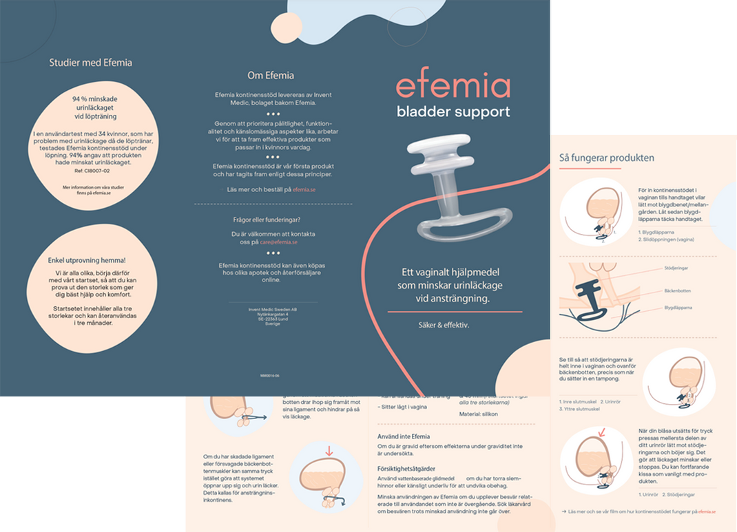Efemia Bladder Support, for patients with stress urinary incontinence